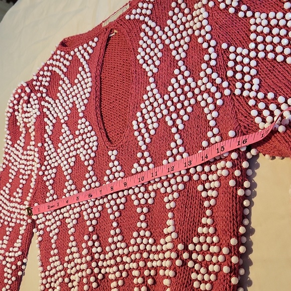 Vintage beaded knitted sweater l - Picture 7 of 8